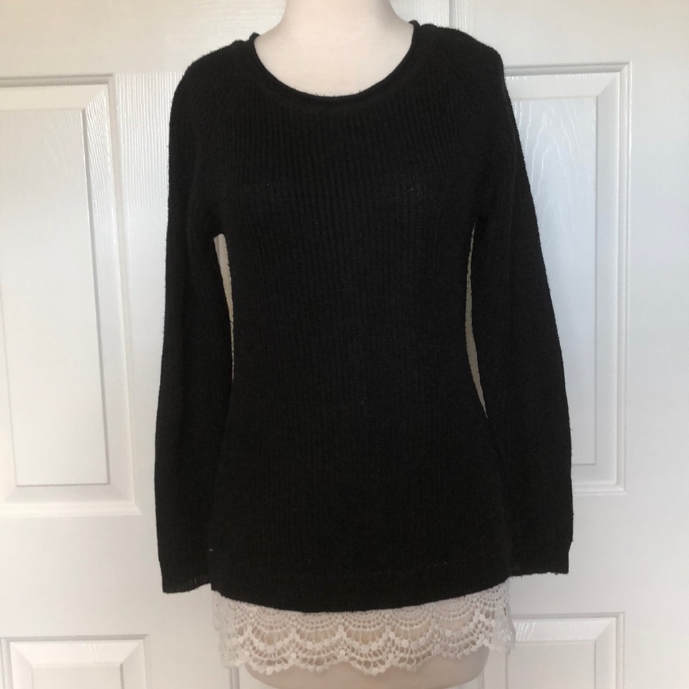 Hippie Rose Lace Bottom Sweater